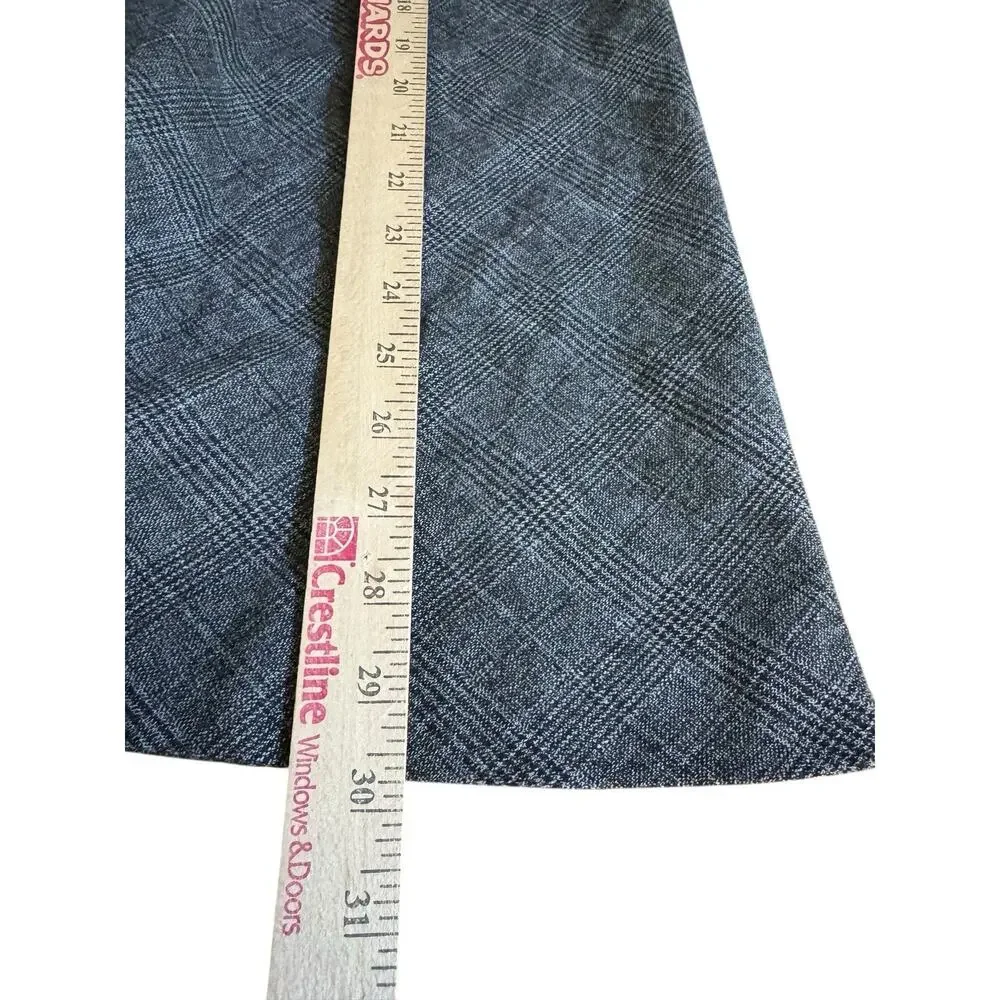 Premise Studio Women’s Skirt‎ Size 8 Black Gray Plaid A-Line Career Workwear
